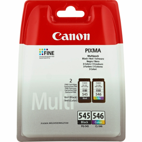 Original Canon 8287B005 / PG545+CL546 Druckkopfpatrone Multipack Original Canon 8287B005 / PG545+CL546 Druckkopfpatrone Multipack von Canon