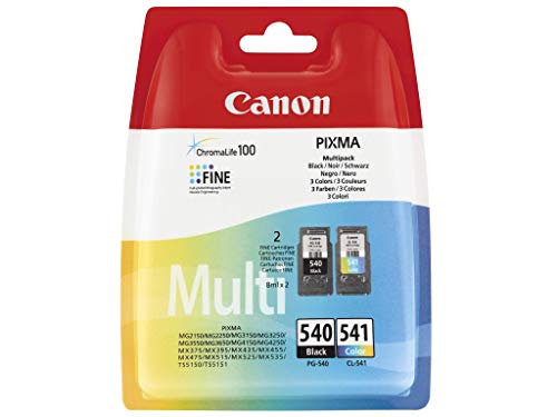 Original Druckerpatronen für Canon Pixma PIXMA MG2150, MG2250, MG3150, MG3250, MG3550, MG3650, MG4150, MG4250, MX375, MX395, MX435, MX475, MX515, MX525, MX535 inkl. 100 Blatt Kopierpapier von Canon