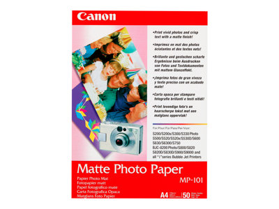 Papier Canon MP101 Mattes Fotopapier A4 50 Blatt Papier Canon MP101 Mattes Fotopapier A4 50 Blatt von Canon