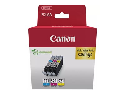 Patrone Canon CLI-521 3er-Pack Tricolor Patrone Canon CLI-521 3er-Pack Tricolor von Canon