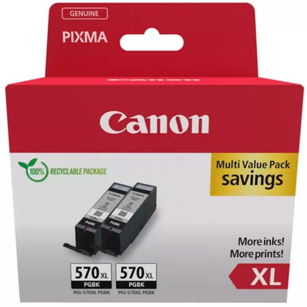 Tinte Doppelpack pigment-schwarz PGI-570XLPGBK von Canon
