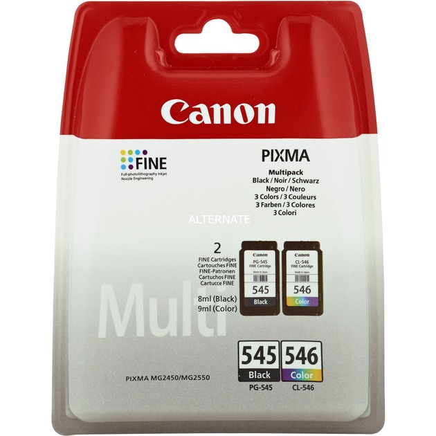 Tinte Multipack PG-545/CL-546 BK/C/M/Y von Canon