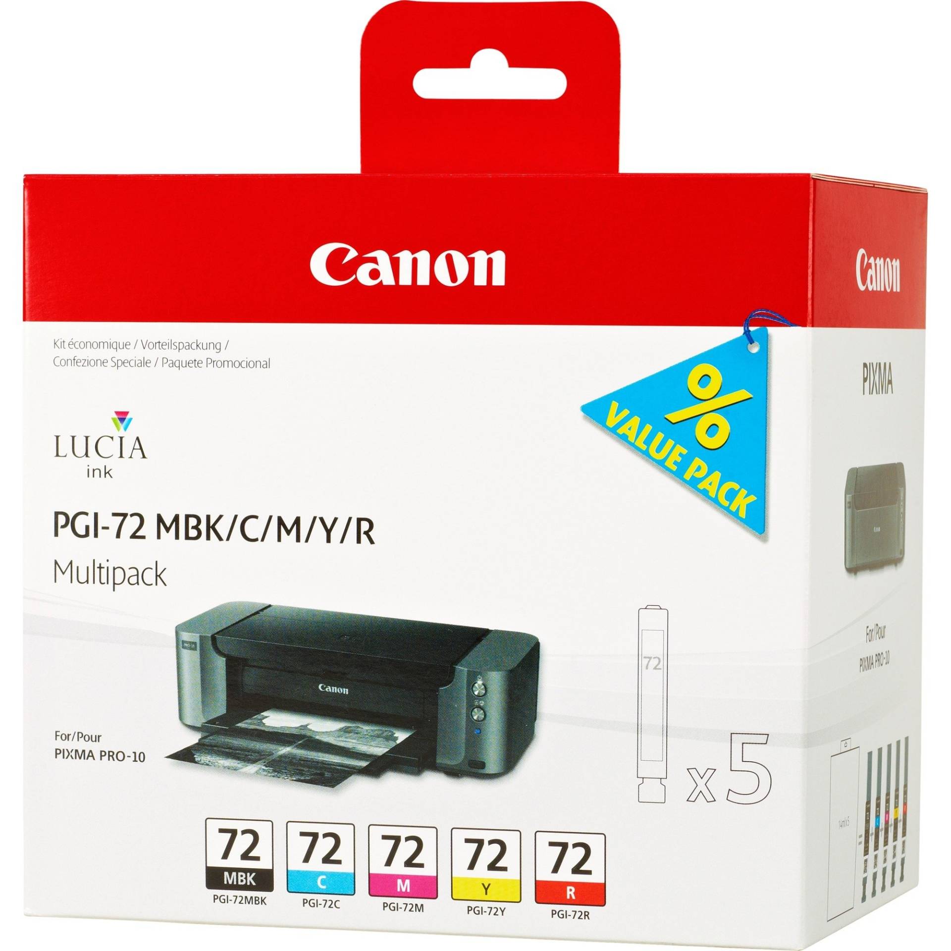 Tinte Multipack PGI-72 MBK/M/C/Y/R von Canon