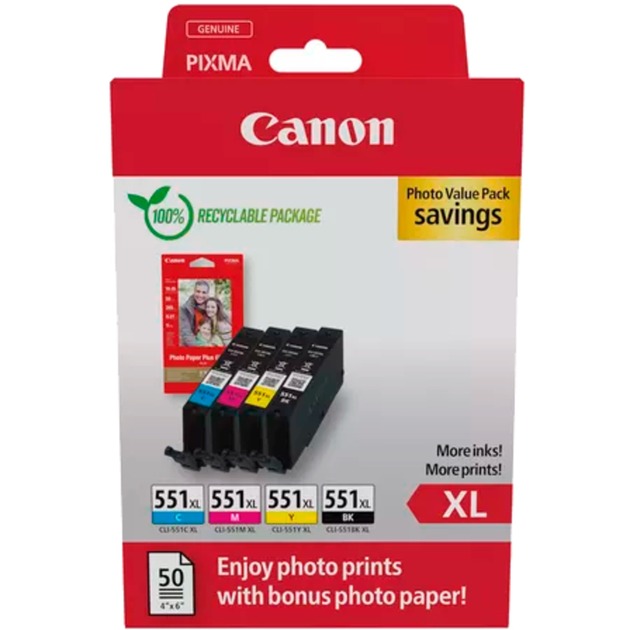 Tinte Photo Value Pack CLI-551XL von Canon