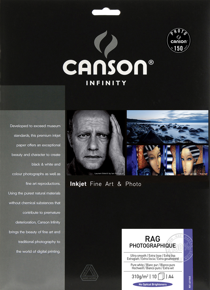 CANSON INFINITY Fotopapier Rag Photographique, 310 g/qm, A3 von Canson