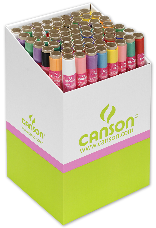 CANSON Seidenpapier-Rolle, 0,5 x 5,0 m, 20 g/qm, Display von Canson