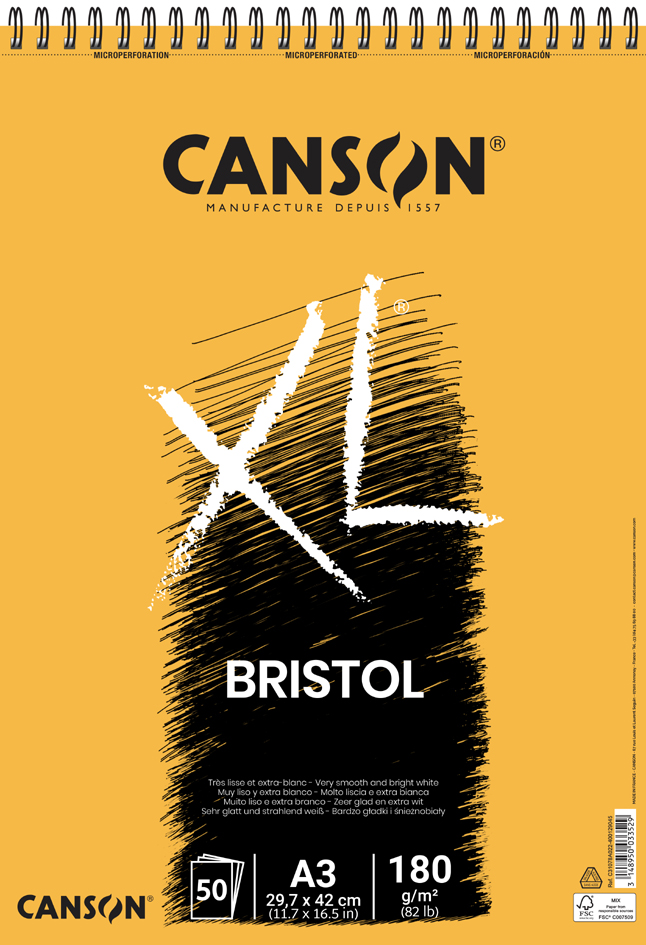 CANSON Skizzen- und Studienblock XL Bristol, DIN A4 von Canson