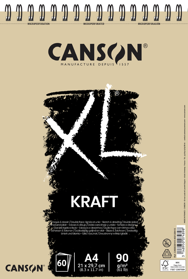 CANSON Skizzen- und Studienblock XL KRAFT, DIN A3 von Canson