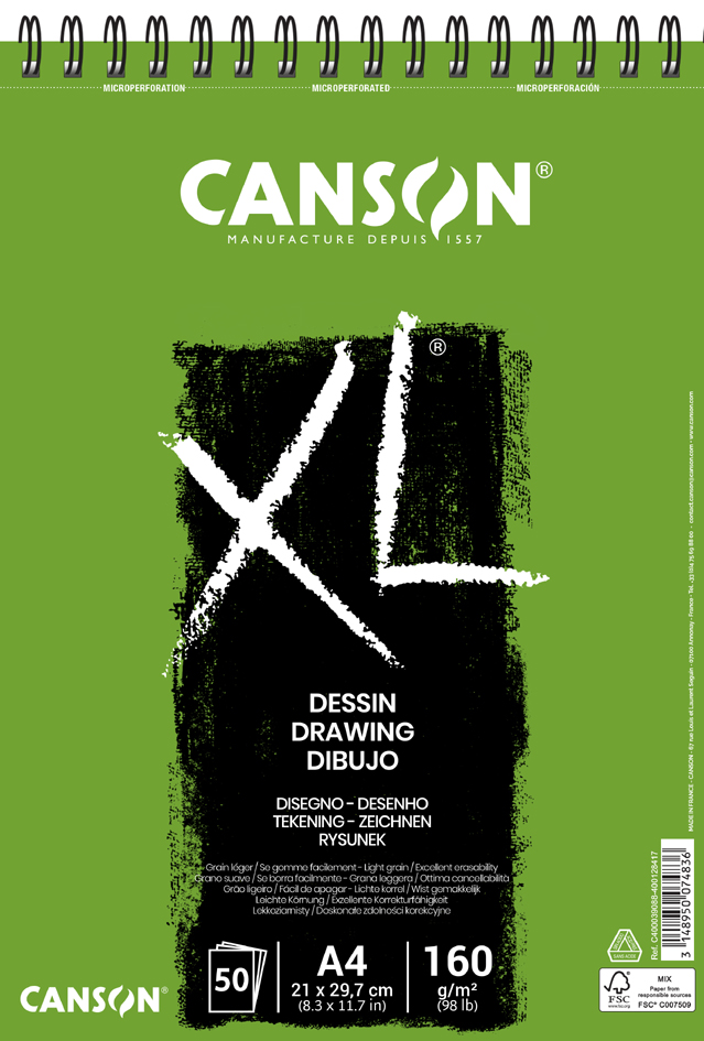 CANSON Skizzen- und Studienblock XL Zeichnen, DIN A4 von Canson