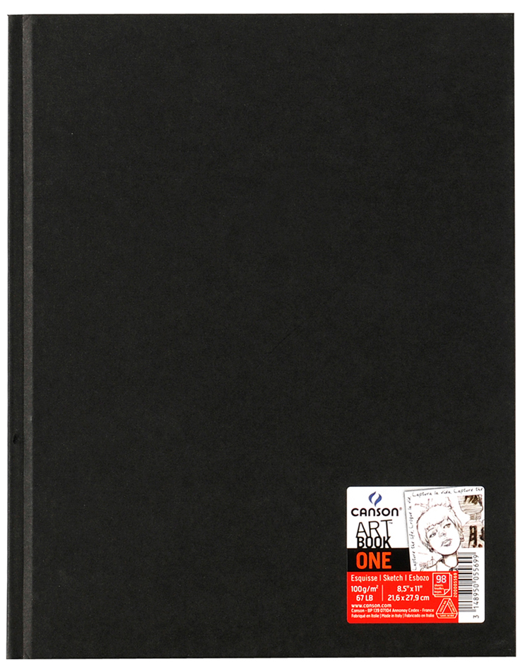 CANSON Skizzenbuch ARTBOOK ONE, 216 x 279 mm, schwarz von Canson