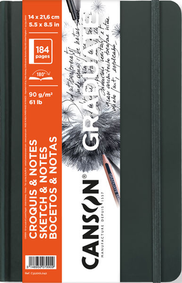 CANSON Skizzenbuch GRADUATE SKETCH & NOTES, 140 x 216 mm von Canson