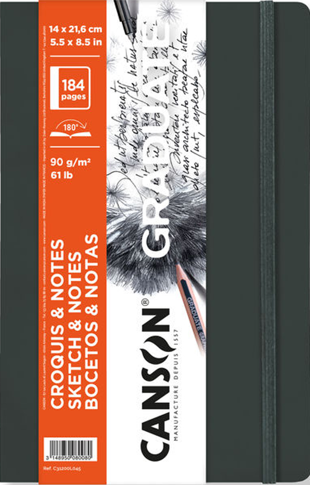 CANSON Skizzenbuch GRADUATE SKETCH & NOTES, 140 x 216 mm von Canson