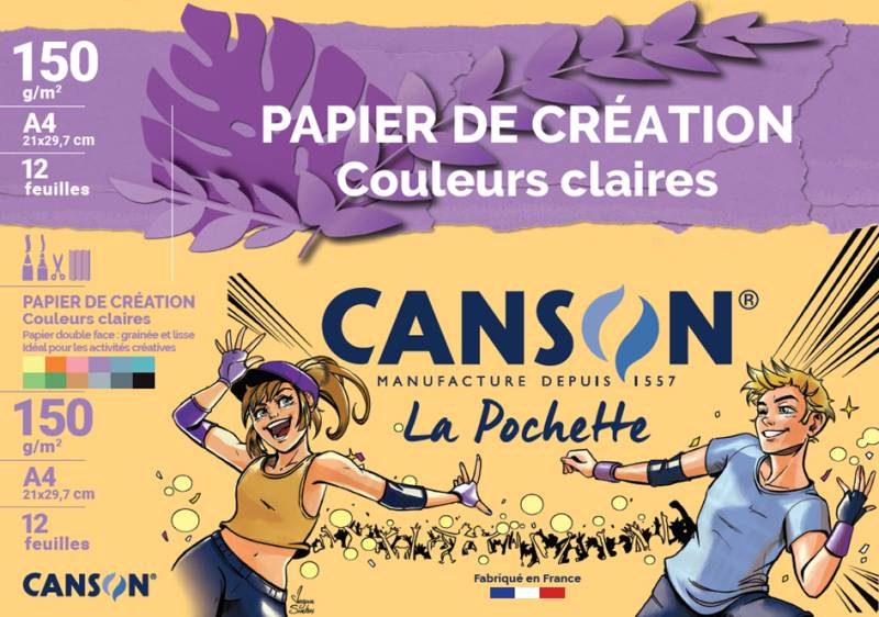 CANSON Tonpapier in Sammelmappe, DIN A4, 150 g/qm von Canson