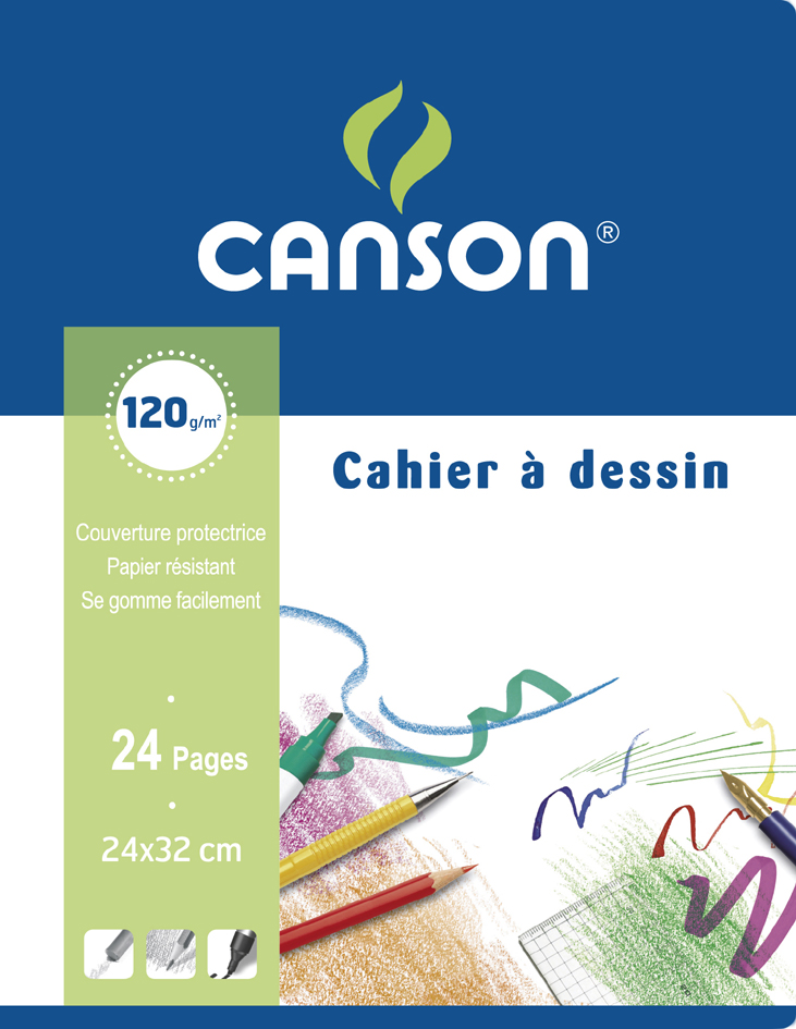 CANSON Zeichenheft, 170 x 220 mm, blanko, 8 Blatt von Canson