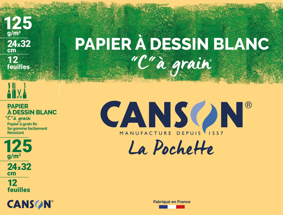CANSON Zeichenpapier , C,  à Grain, 320 x 240 mm, 224 g/qm von Canson