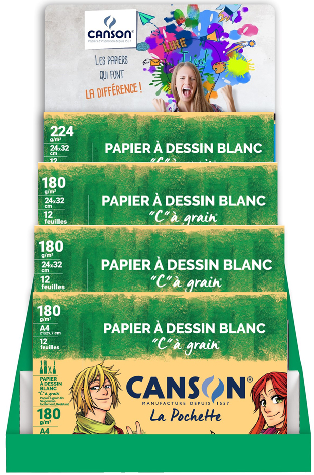 CANSON Zeichenpapier , DESSIN, , 40er Display von Canson