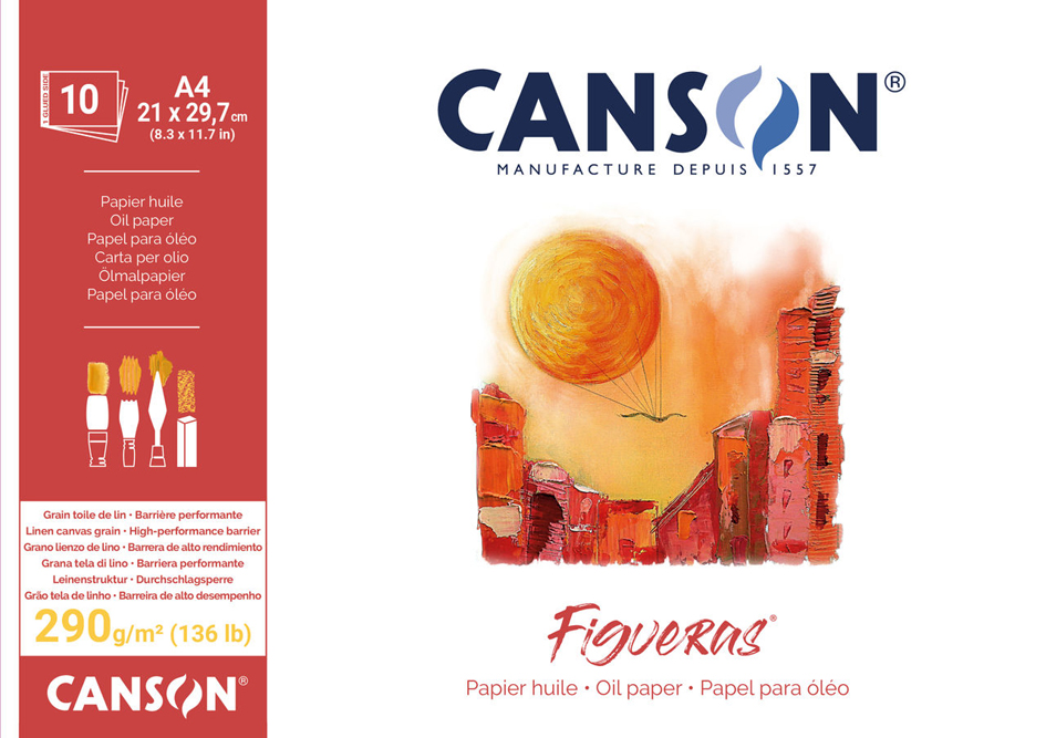 CANSON Zeichenpapierblock , Figueras, , 380 x 460 mm, 290 g/qm von Canson