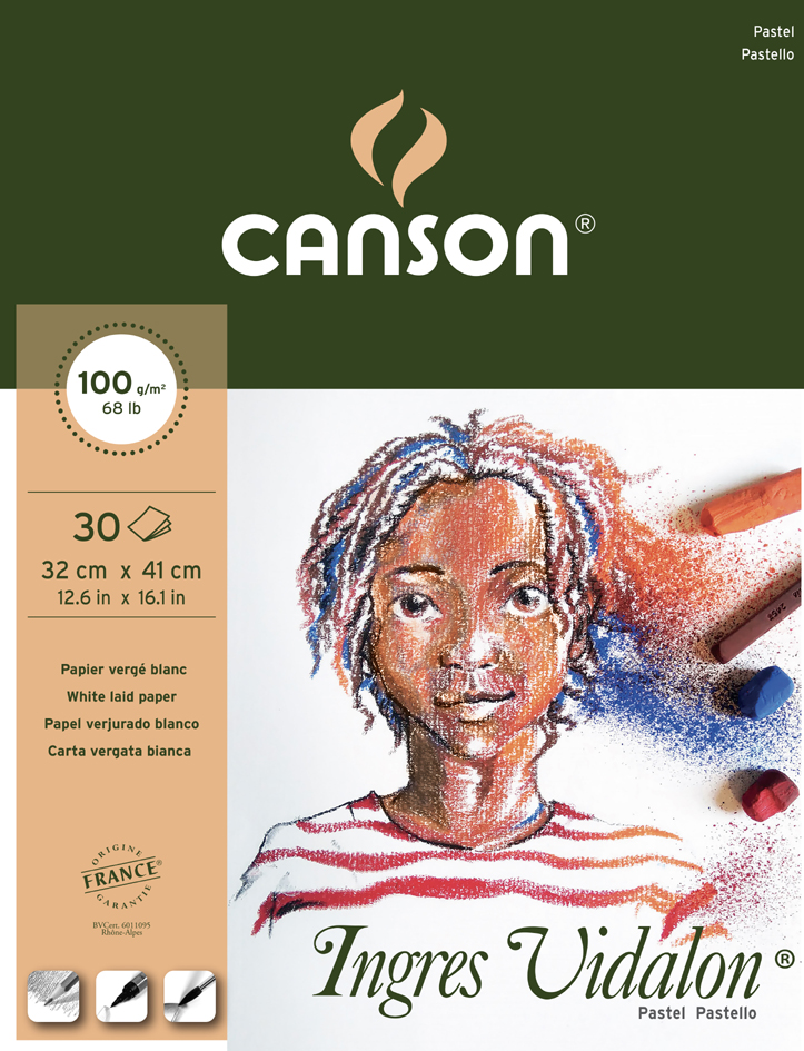 CANSON Zeichenpapierblock , Ingres Vidalon, , 320 x 410 mm von Canson