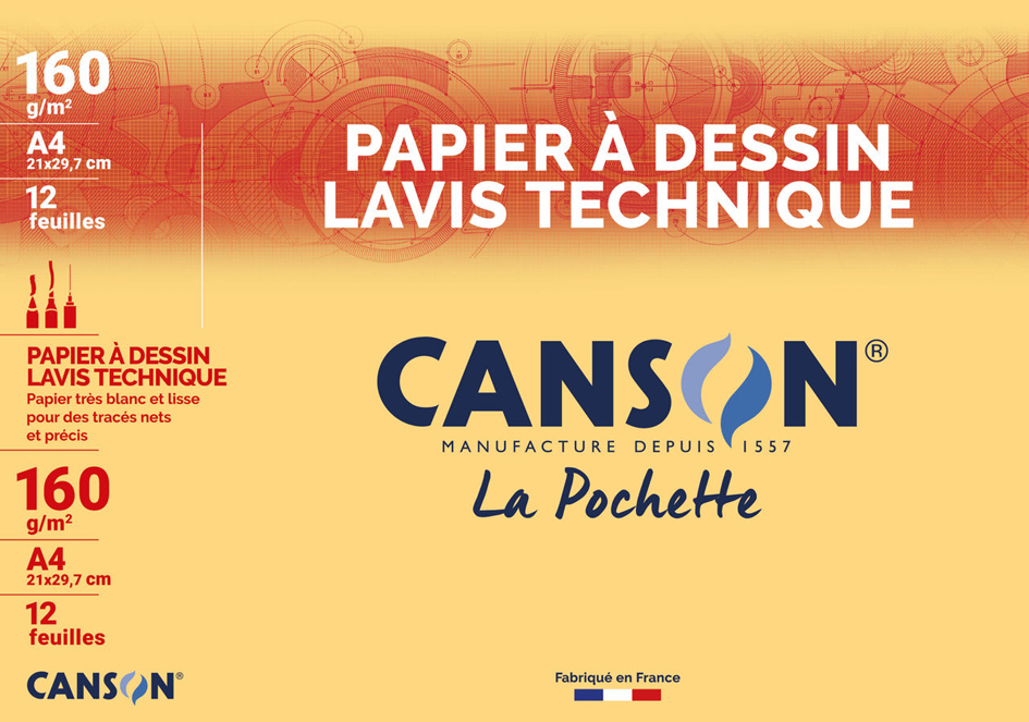 CANSON technisches Zeichenpapier, DIN A3, 160 g/qm, weiß von Canson