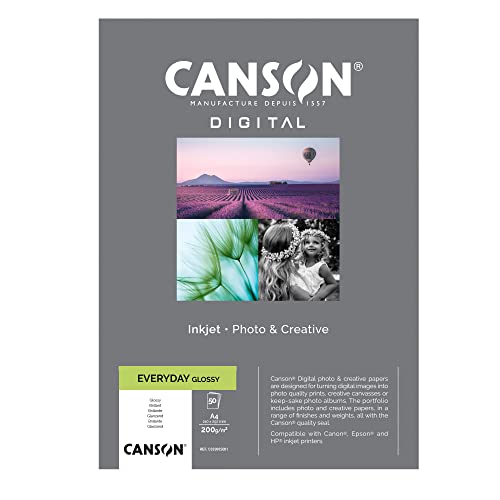 Canson 94657 Inkjet Everyday, A4, 50 Fg, 200 Gr, Glossy von Canson