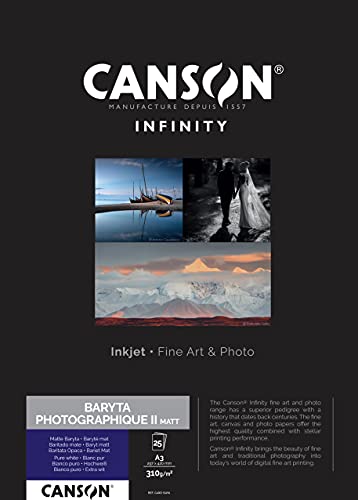 Canson Infinity Baryta Matt Matte 310 g Box A3 25H von Canson