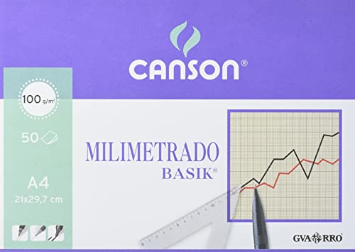 GUARRO CANSON 200402861 Zeichenblock 50 Blätter millimetriert A4 90G von Canson