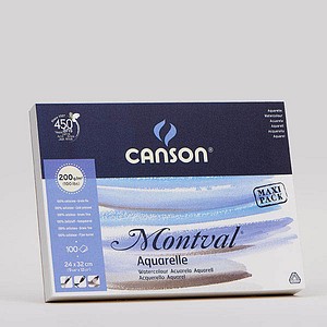 canson Aquarellblock Montval 24,0 x 32,0 cm von Canson