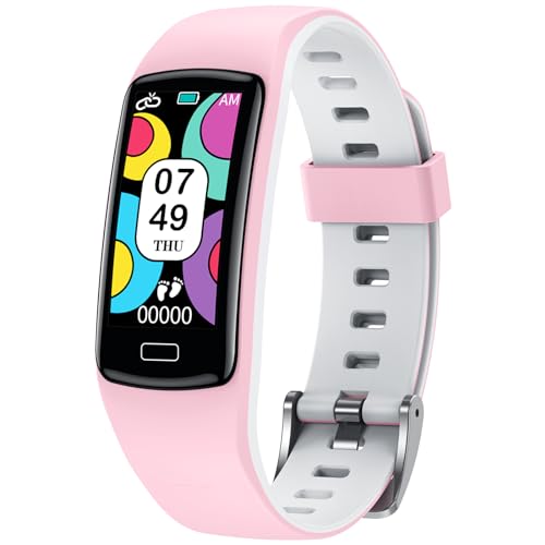 Smartwatch Armbanduhr Fitnessuhr Schrittzähler Wasserdicht: Smart Watch Kinder Uhr Mädchen Jungen Teenager Uhren mit Herzfrequenz Blutdruck schla Sportuhr Wecker Kinderuhr Fitness Tracker ab 12 Jahre von Cantaos