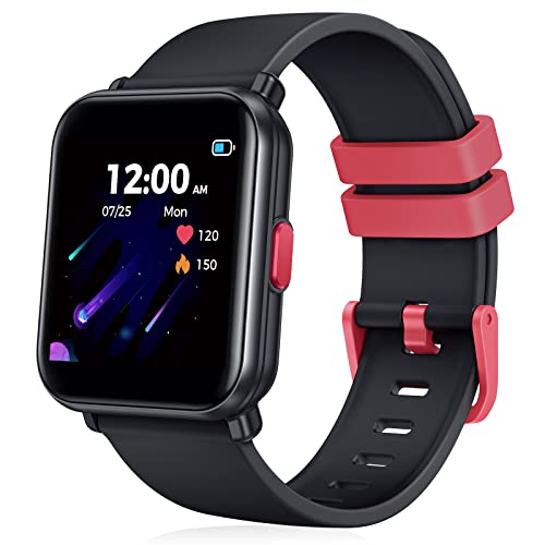 Smartwatch Fitnessuhr Armbanduhr Uhren Tracker - Smart Watch Kinder Mädchen Jungen 1,4 Touchscreen Sportuhr mit Schrittzähler Körpertemperatur Wecker Herzfrequenz Wasserdichte Kompatibel Android iOS von Cantaos