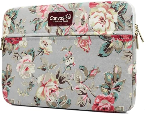 Canvaslove Laptop-Schutzhülle mit Tasche (38,1 cm - 39,6 cm) (38,1 cm - 39,6 cm), Grau von Canvaslove