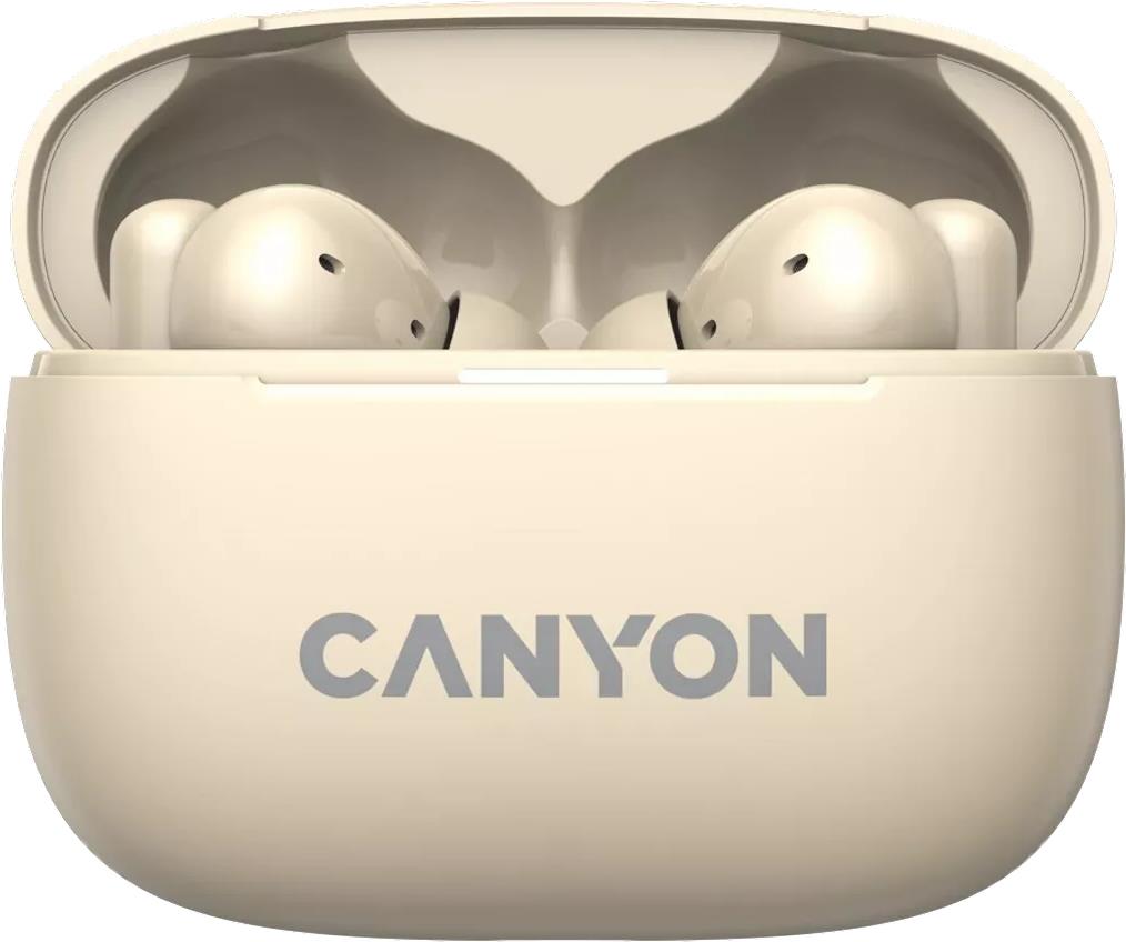 Canyon CNS-TWS10BG Kopfhörer & Headset True Wireless Stereo (TWS) im Ohr Anrufe/Musik/Sport/Alltag USB Typ-C Bluetooth Beige (CNS-TWS10BG) von Canyon