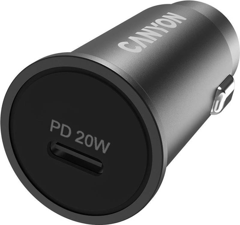 Canyon Car Charger 1Port 1xUSB-C 20W PD                black retail von Canyon