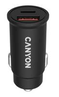 Canyon Car Charger 2Port 1xUSB-A 18W QC + 1xUSB-C 30W PD  bk retail von Canyon