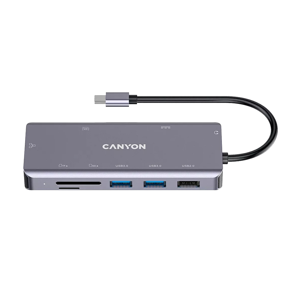 Canyon Hub DS-11 9in1 USB-C Space Grey B-Ware Canyon Hub DS-11 9in1 USB-C Space Grey B-Ware von Canyon
