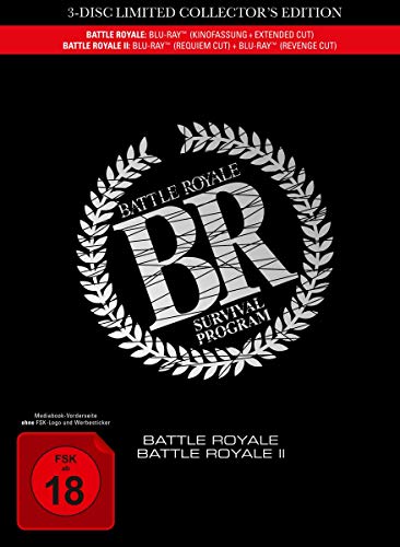 Battle Royale 1+2 - 3-Disc Movie Edition im Mediabook [Blu-ray] von Capelight Pictures