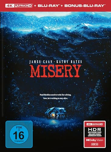 Misery - 3-Disc Limited Collector's Edition im Mediabook (UHD-Blu-ray + Blu-ray + Bonus-Blu-ray) von Capelight Pictures