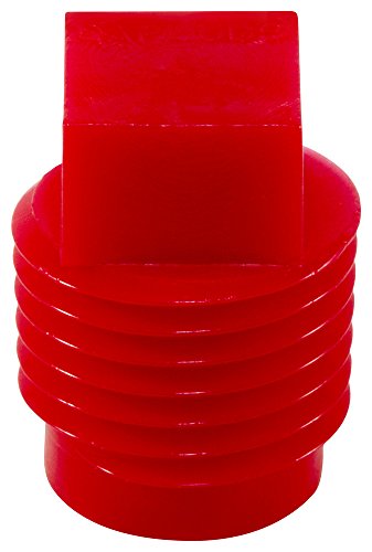 Caplugs 99390174 Kunststoffgewindestopfen für Rohrverschraubungen, P-28, PE-HD, auf Steckgewinde Größe 1/4 NPT", rot, To plug thread size 1/4 NPT", rot, 100 von Caplugs