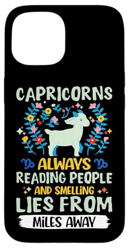 Steinbock-Sternzeichen: Always Reading People And Smelling Lies Hülle für iPhone 15 von Capricorn Zodiac Sign Designs For Women