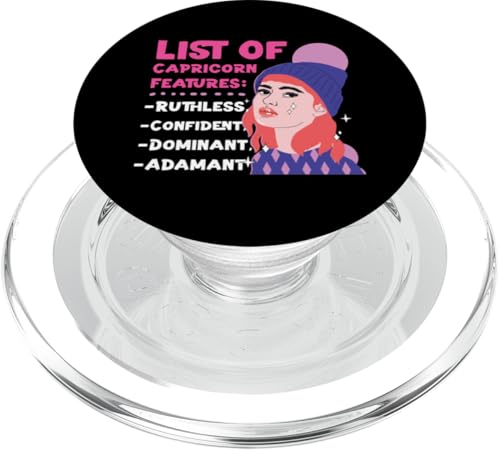 Steinbock-Sternzeichen: Liste der Steinbock-Funktionen PopSockets PopGrip für MagSafe Steinbock-Sternzeichen: Liste der Steinbock-Funktionen PopSockets PopGrip für MagSafe von Capricorn Zodiac Sign Designs For Women