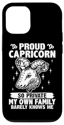 Steinbock-Sternzeichen: So Private My Own Family Barely Knows Me Hülle für iPhone 12/12 Pro von Capricorn Zodiac Sign Designs For Women
