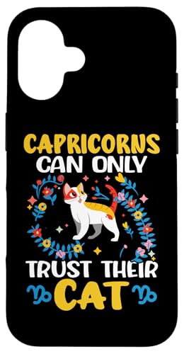 Steinbock-Sternzeichen: Steinböcke können ihrer Katze nur vertrauen Hülle für iPhone 16 von Capricorn Zodiac Sign Designs For Women
