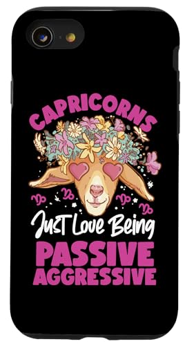 Steinbock-Sternzeichen: Steinböcke lieben es, passiv aggressiv zu sein Hülle für iPhone SE (2020) / 7 / 8 von Capricorn Zodiac Sign Designs For Women