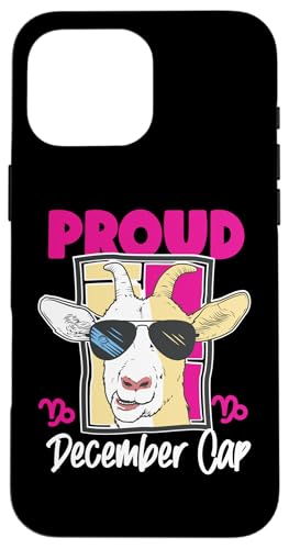 Steinbock-Sternzeichen: Stolze Dezember-Kappe Hülle für iPhone 16 Pro Max von Capricorn Zodiac Sign Designs For Women
