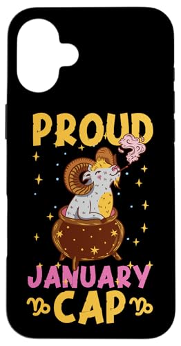 Steinbock-Sternzeichen: Stolze Januar-Kappe Hülle für iPhone 16 Plus von Capricorn Zodiac Sign Designs For Women