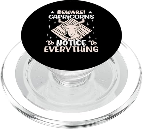Steinbock-Sternzeichen: Vorsicht! Steinbock-Beachten Sie alles PopSockets PopGrip für MagSafe Steinbock-Sternzeichen: Vorsicht! Steinbock-Beachten Sie alles PopSockets PopGrip für MagSafe von Capricorn Zodiac Sign Designs For Women