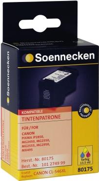 Soennecken Tintenpatrone 80175 wie Canon CL546XL c/m/y (80175) von Soennecken