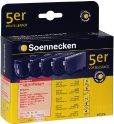 Soennecken Tintenpatrone 80176 wie Canon PGI5/CLI8 5 St./Pack. (80176) von Soennecken