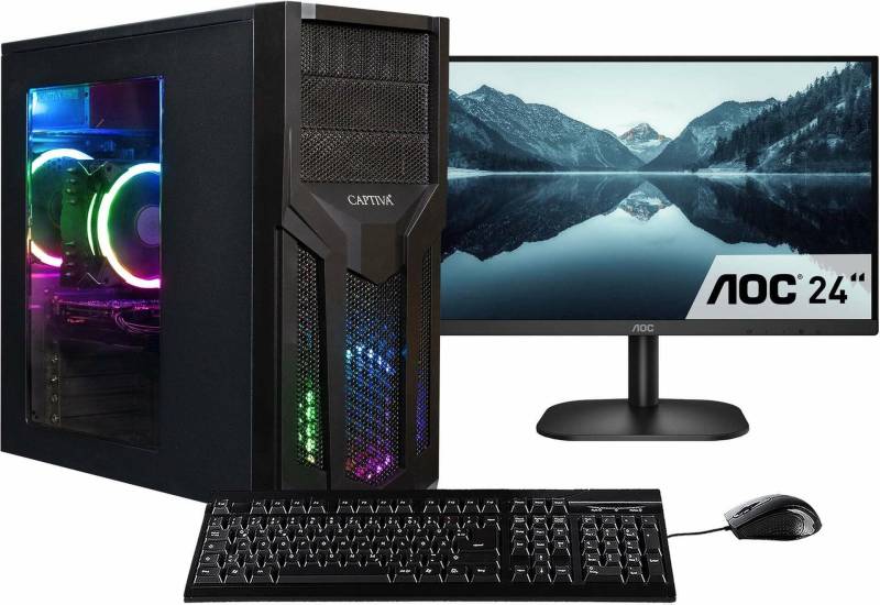 CAPTIVA PC Power Starter R80-007 TFT Bundle (Ryzen 5 5600G/SSD 1TB/32768/DVD-RW/MSI/WLAN/Windows 11 Home 64-bit) - 1.000 GB - DVD-Brenner - Windows 11 Home (80007) von Captiva