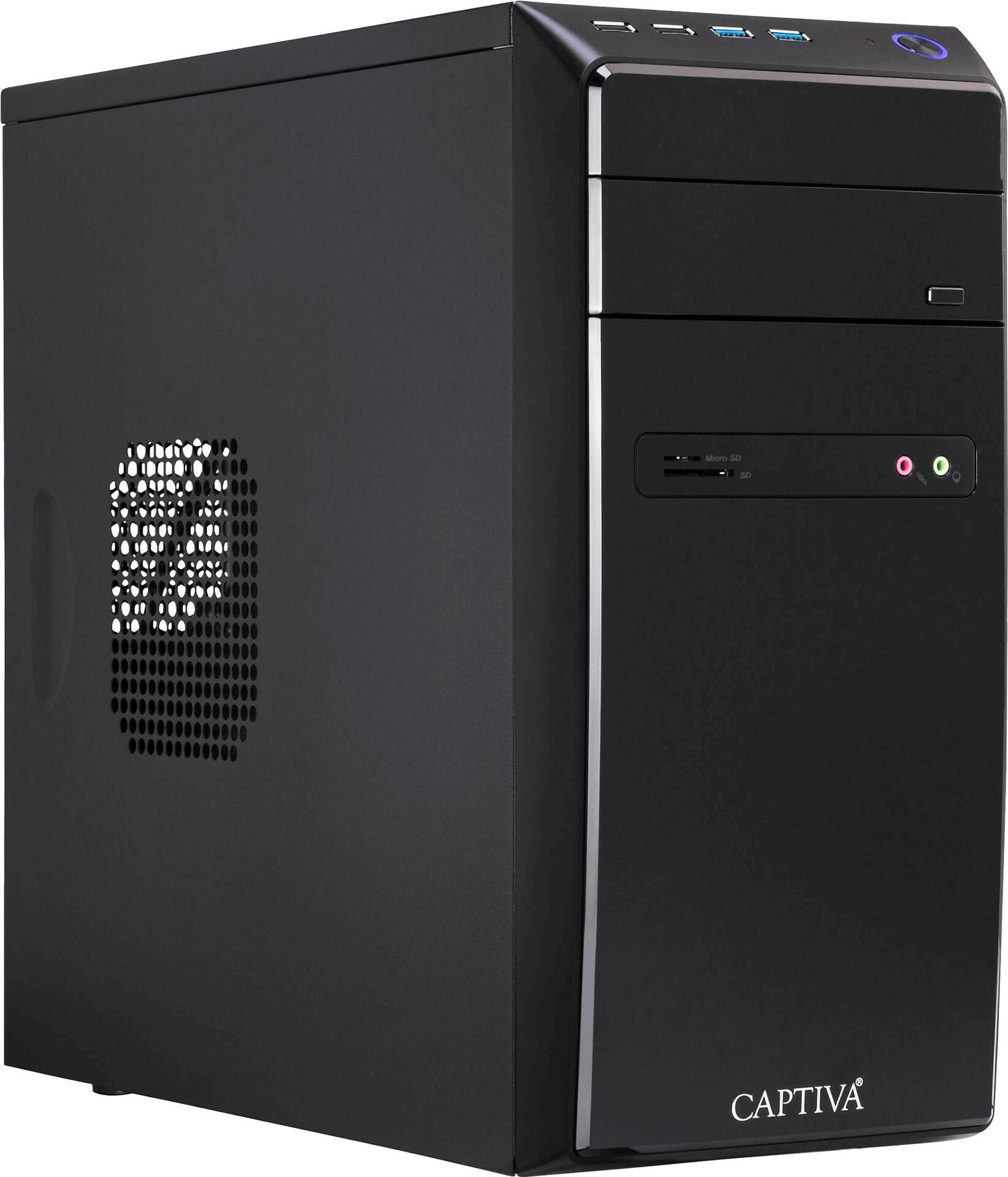 Captiva I57-533 Intel® Pentium® Gold G6400 8 GB DDR4-SDRAM 480 GB SSD Windows 11 Home Midi Tower PC Schwarz (57533) von Captiva