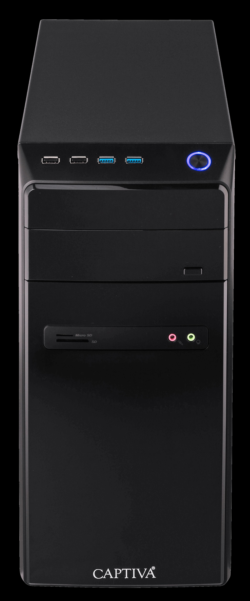 Captiva I57-542 Intel® Pentium® Gold G6400 16 GB DDR4-SDRAM 240 GB HDD+SSD PC Schwarz (57542) von Captiva